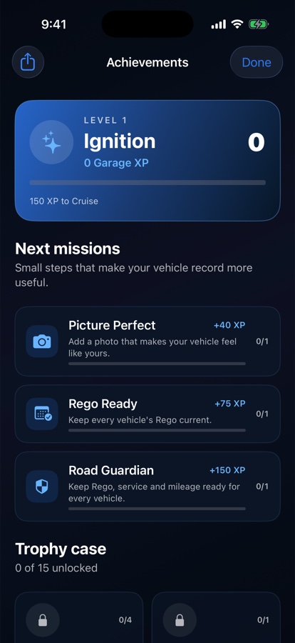 Drilore care achievements and record-completeness tasks